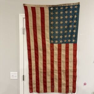 WWII WW2 48 Star American Flag Battle Of Bulge Patton 3rd Army 4.75' x 2.75'